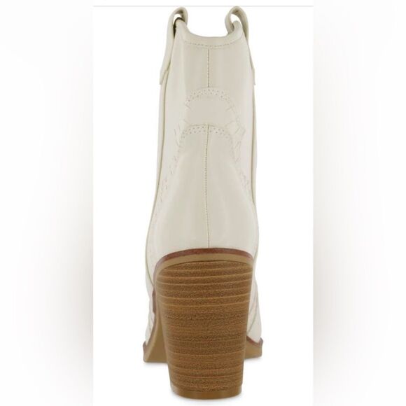 MIA Simmons Ivory Cream Cowboy Boots Bootie Size 9 New - Picture 3 of 5